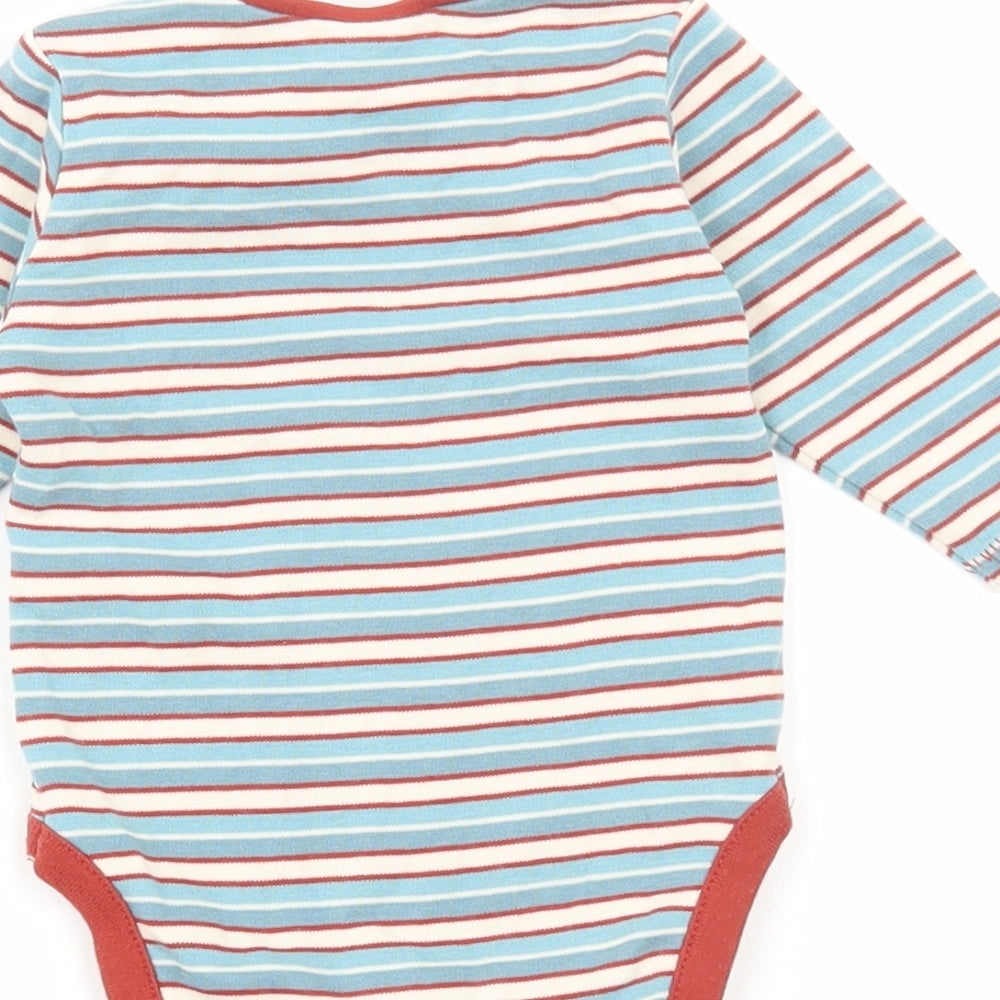 NEXT Baby Blue Striped Cotton Bodysuit Outfit/Set Size 3-6 Months