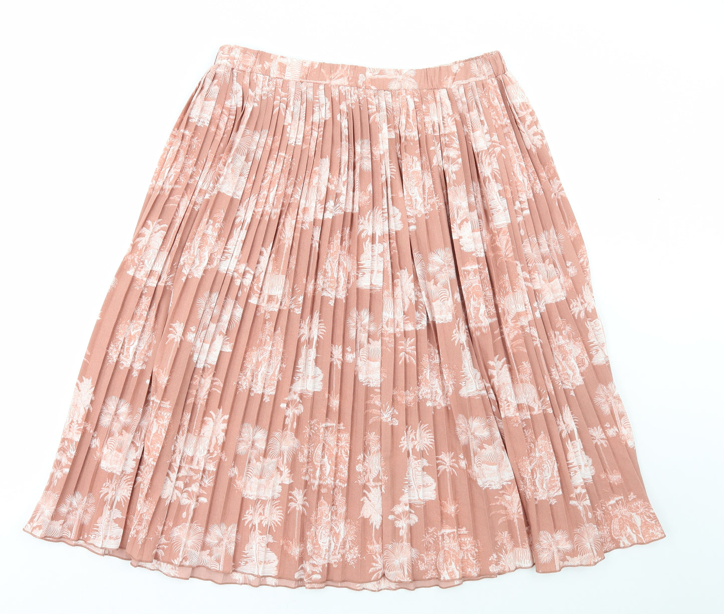George Womens Pink Geometric Polyester Pleated Skirt Size 18 - Animal print