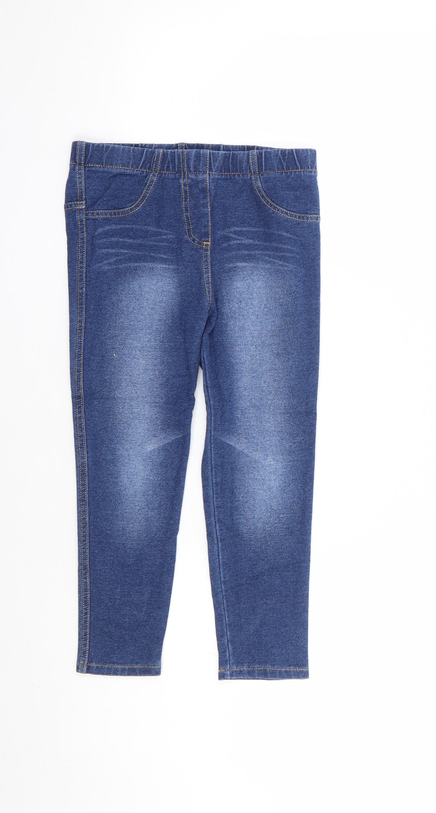 NEXT Girls Blue Cotton Jegging Jeans Size 5-6 Years Regular