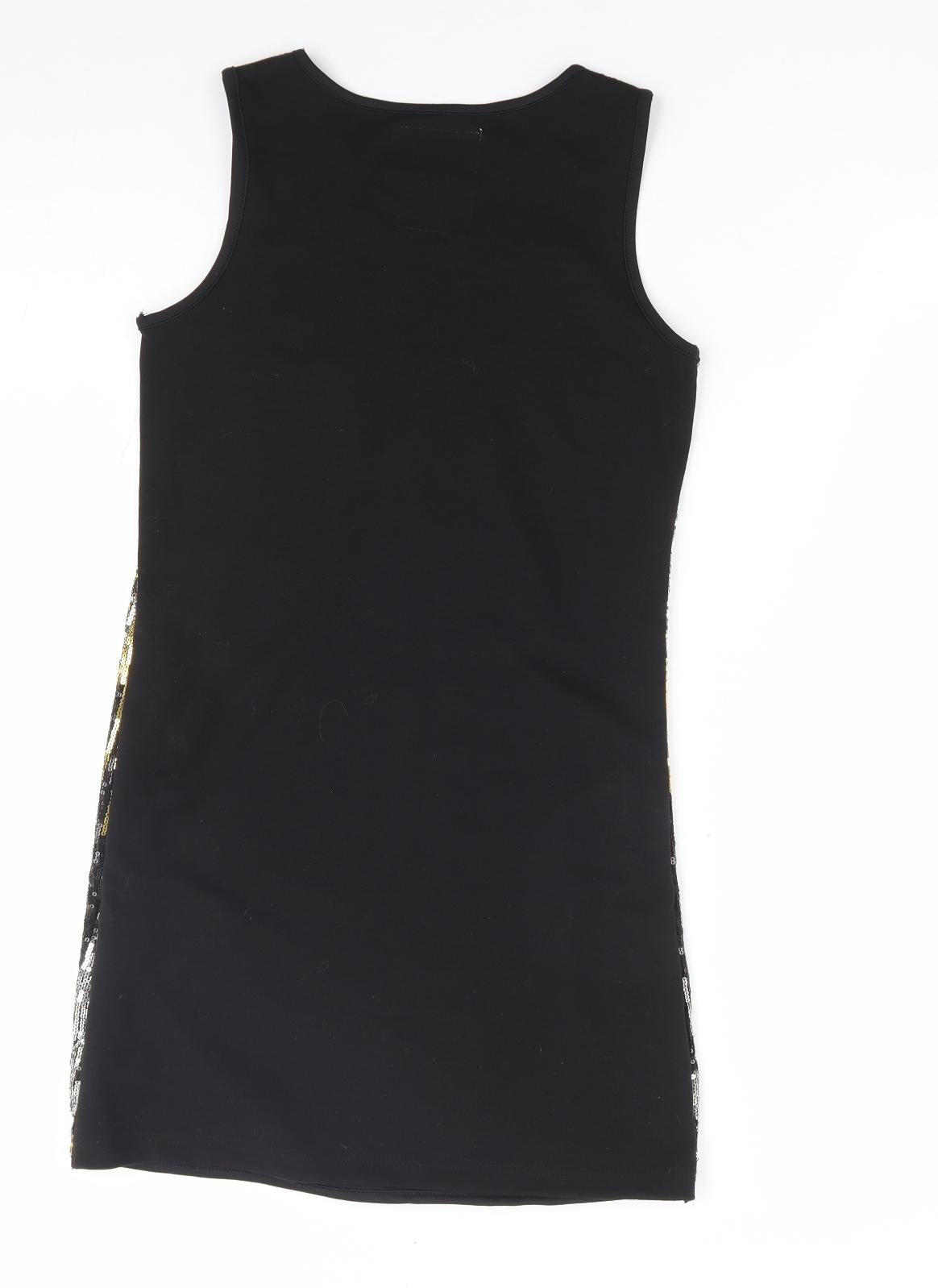 Primark Girls Multicoloured Geometric Polyester A-Line Size 10-11 Years Round Neck Pullover