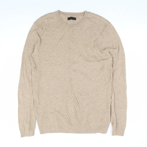 ASOS Mens Brown Round Neck Nylon Pullover Jumper Size M