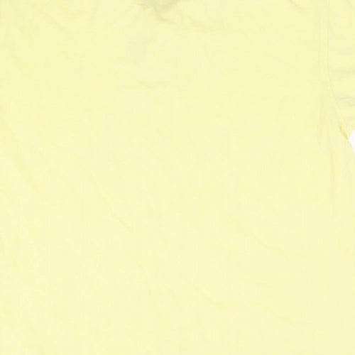 Primark Mens Yellow Cotton Polo Size L Collared Pullover