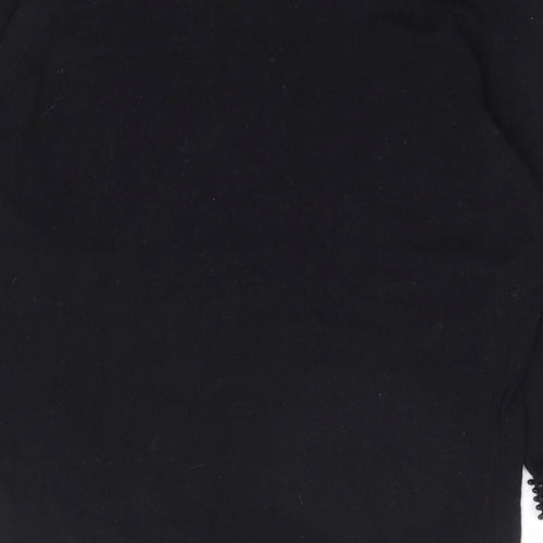 Great Plains London Womens Black Round Neck Cotton Pullover Jumper Size S