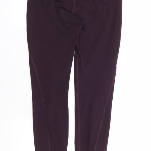 H&M Womens Purple Polyester Cropped Leggings Size XS L25 in Regular
