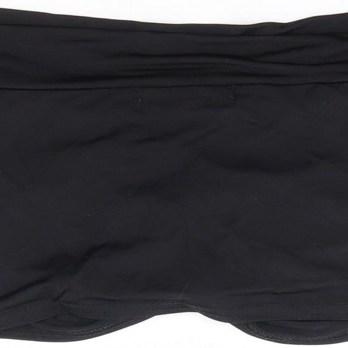 Missguided Womens Black Polyester Cropped T-Shirt Size 6 Off the Shoulder