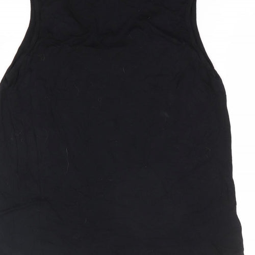 Marina Kaneva Womens Black Viscose Jersey Tank Size 12 Round Neck