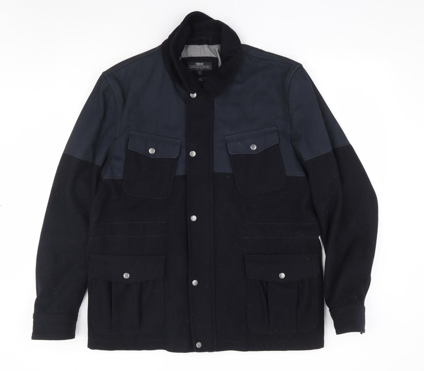 NEXT Mens Black Jacket Coat Size L Zip