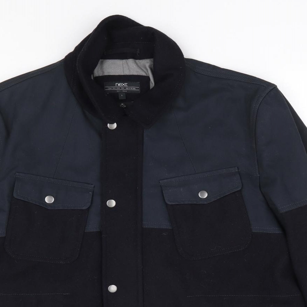 NEXT Mens Black Jacket Coat Size L Zip