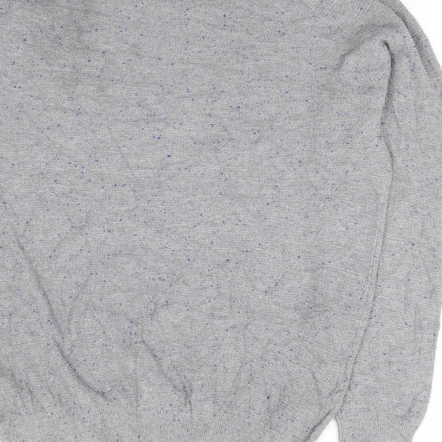 Zara Man Mens Grey Crew Neck Cotton Pullover Jumper Size M