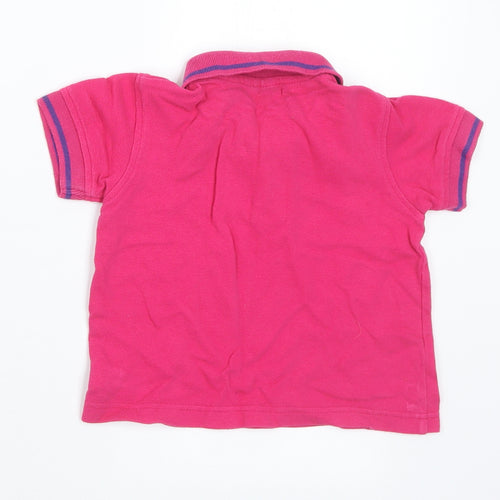 NEXT Girls Pink Cotton Basic Polo Size 18-24 Months Collared