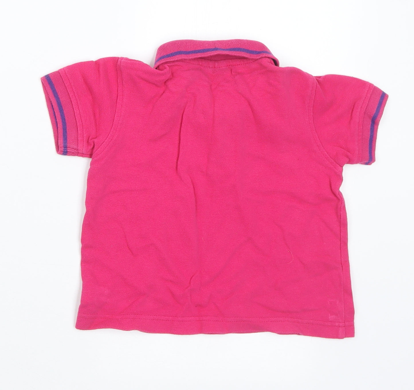 NEXT Girls Pink Cotton Basic Polo Size 18-24 Months Collared