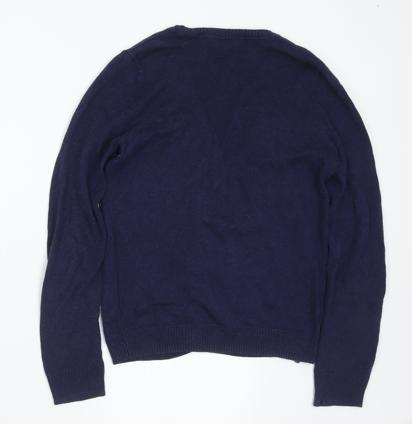Miss Evie Girls Blue V-Neck Viscose Cardigan Jumper Size 13-14 Years
