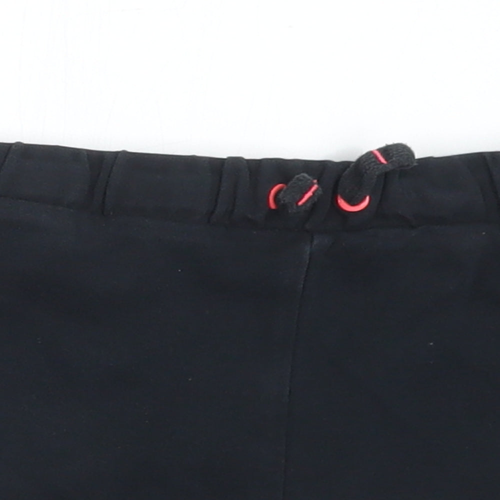 Marks and Spencer Girls Black Cotton Hot Pants Shorts Size 9-10 Years Regular