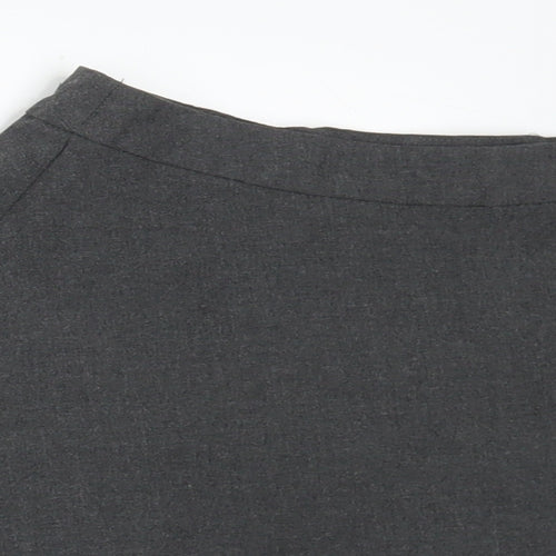Marks and Spencer Girls Grey Polyester Flare Skirt Size 9 Years Regular