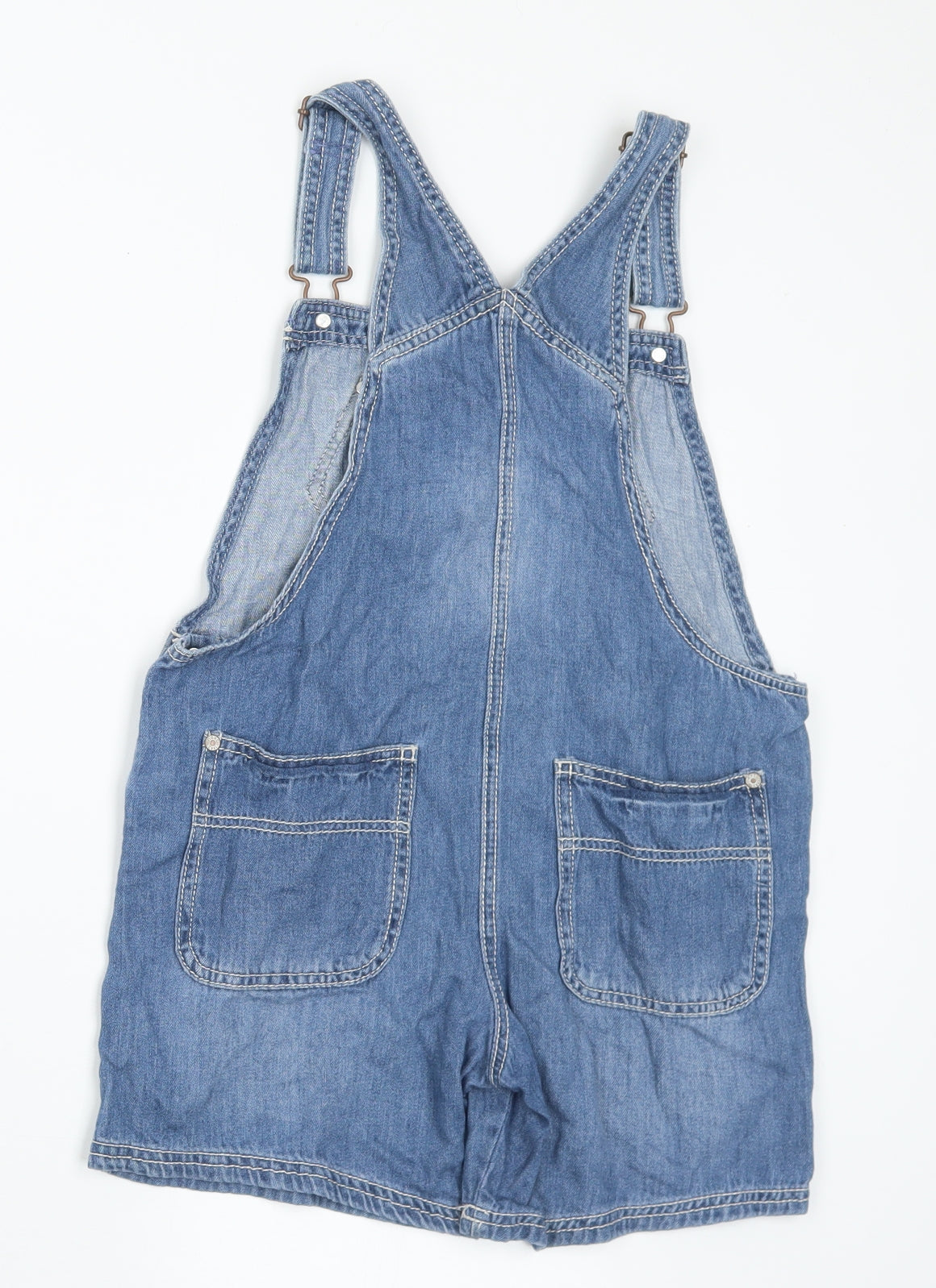 NEXT Girls Blue Cotton Dungaree One-Piece Size 9 Years