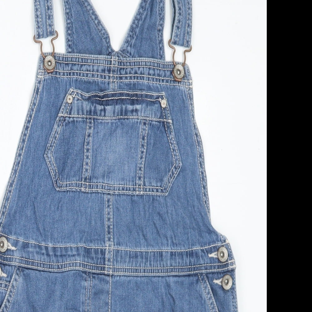 NEXT Girls Blue Cotton Dungaree One-Piece Size 9 Years