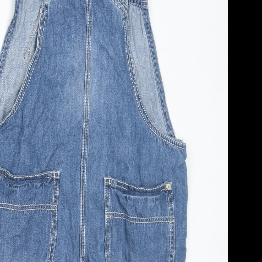 NEXT Girls Blue Cotton Dungaree One-Piece Size 9 Years