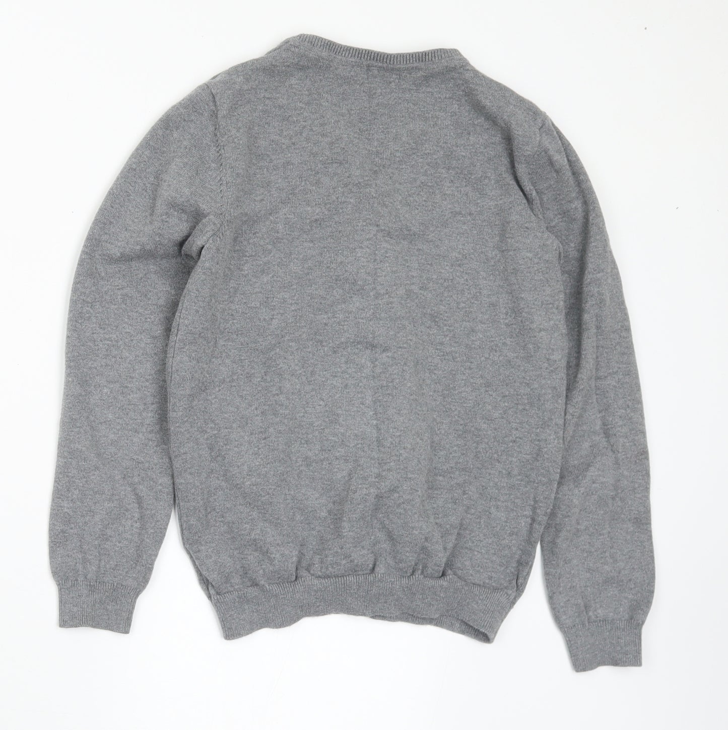 George Girls Grey V-Neck Cotton Cardigan Jumper Size 10-11 Years
