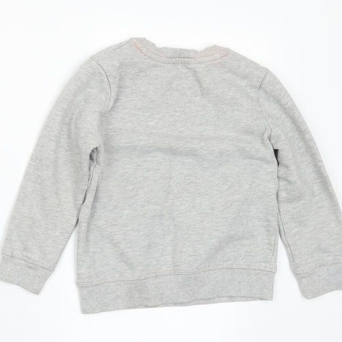 George Boys Grey Cotton Pullover Sweatshirt Size 5-6 Years - Dude