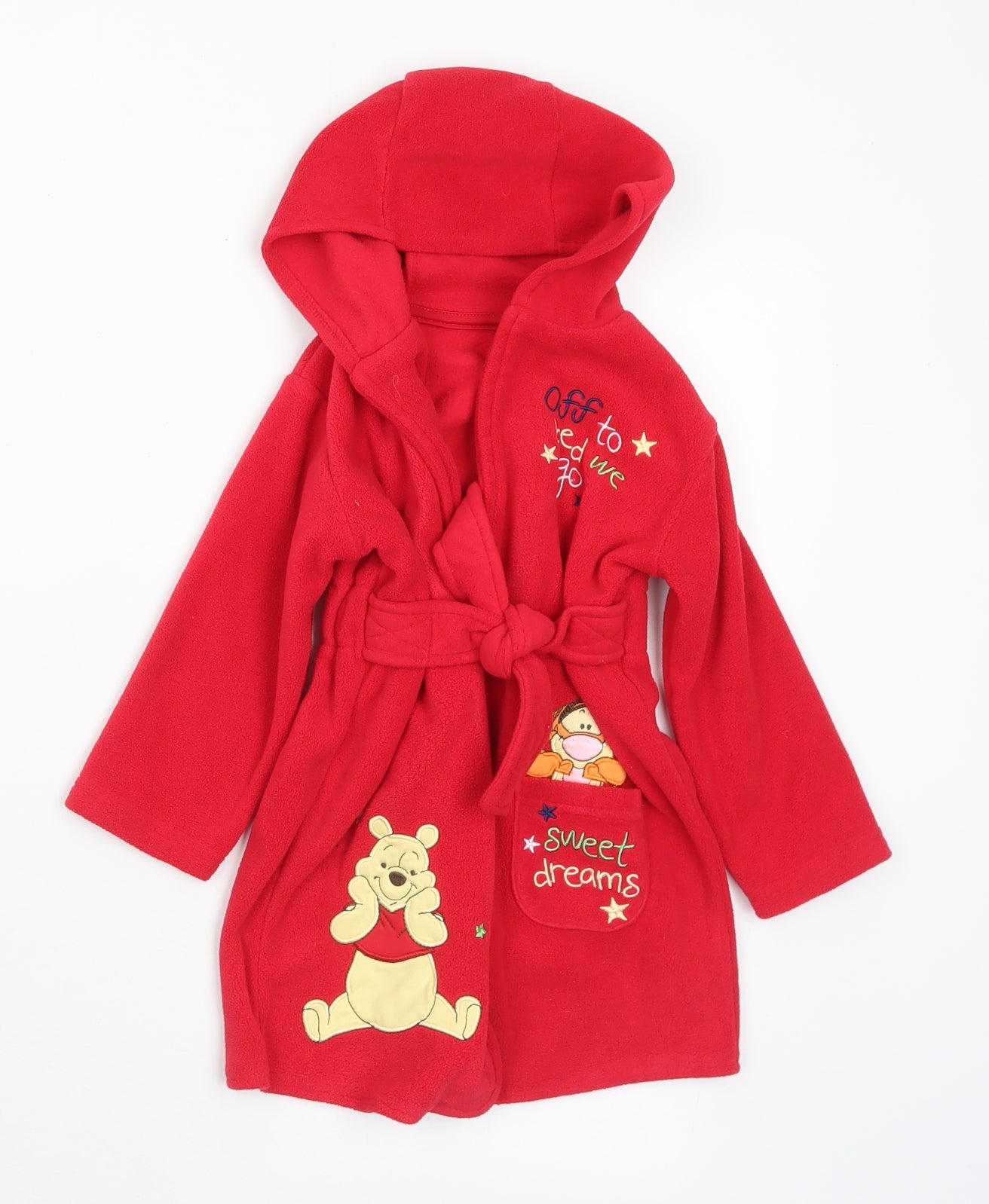 George Baby Red Solid Polyester Robe Gown Size 12-18 Months - Winnie the Pooh