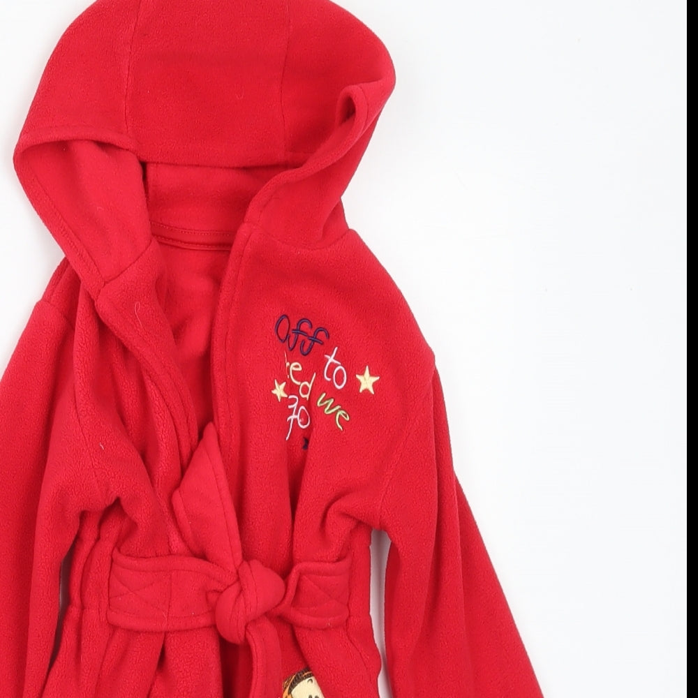 George Baby Red Solid Polyester Robe Gown Size 12-18 Months - Winnie the Pooh