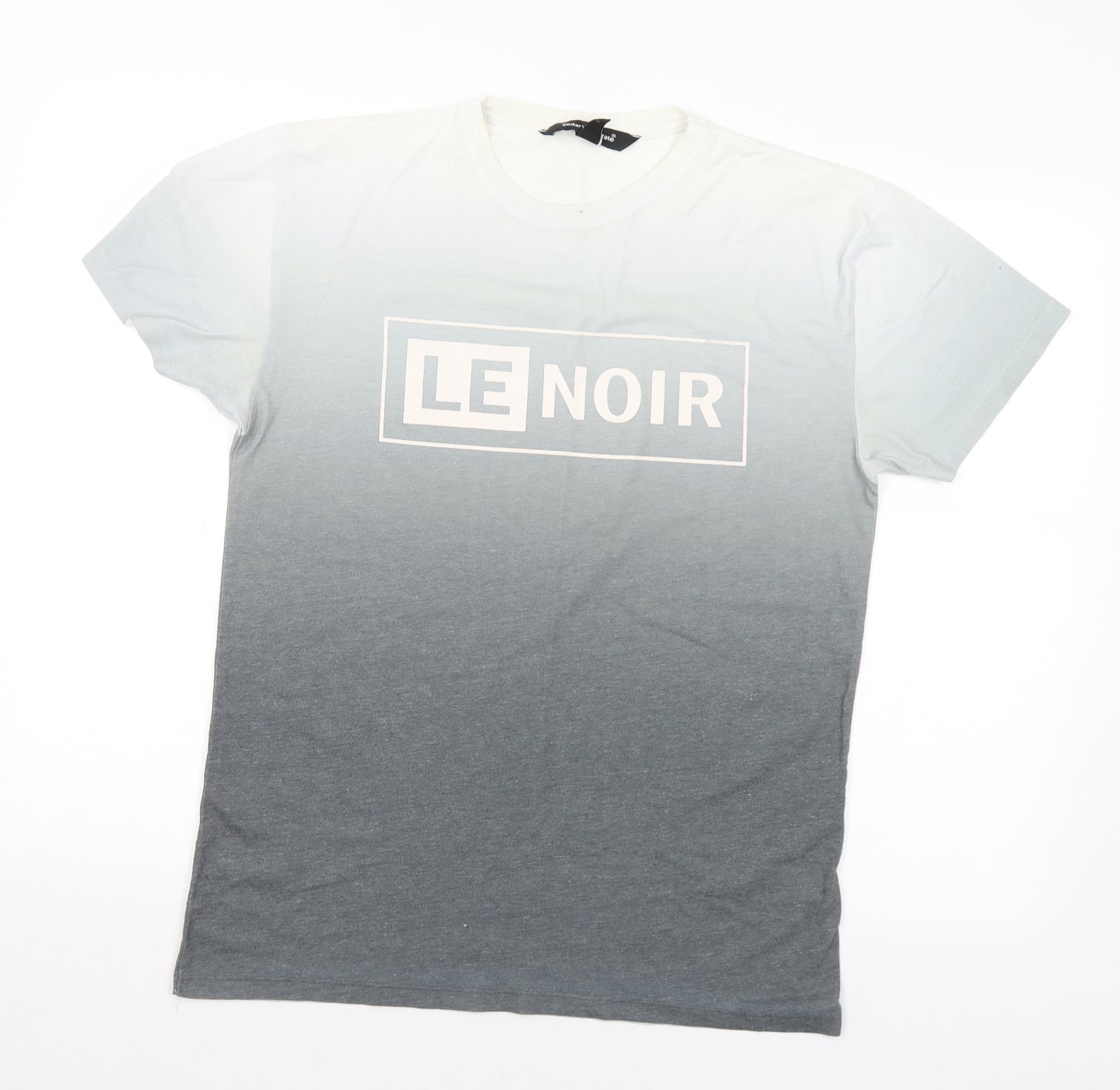 Cedar Wood State Mens Grey Viscose T-Shirt Size M Crew Neck - LENOIR