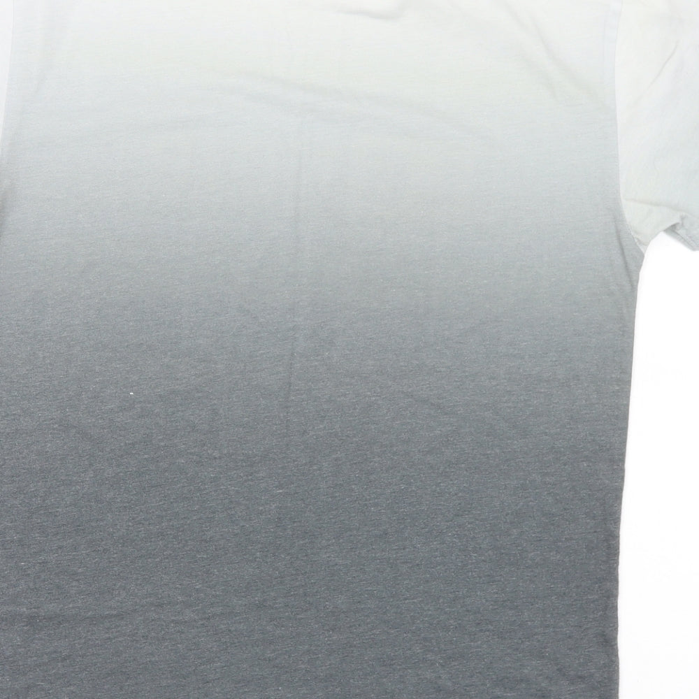 Cedar Wood State Mens Grey Viscose T-Shirt Size M Crew Neck - LENOIR