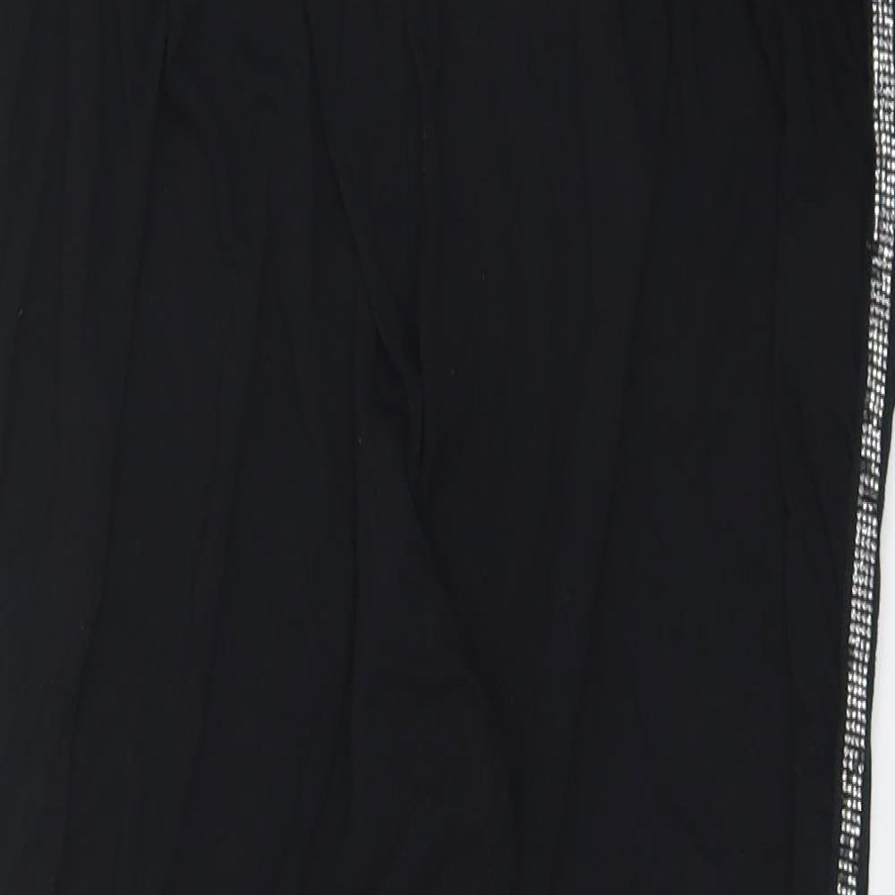 Capsule Womens Black Viscose Jogger Trousers Size 26 L28 in Regular