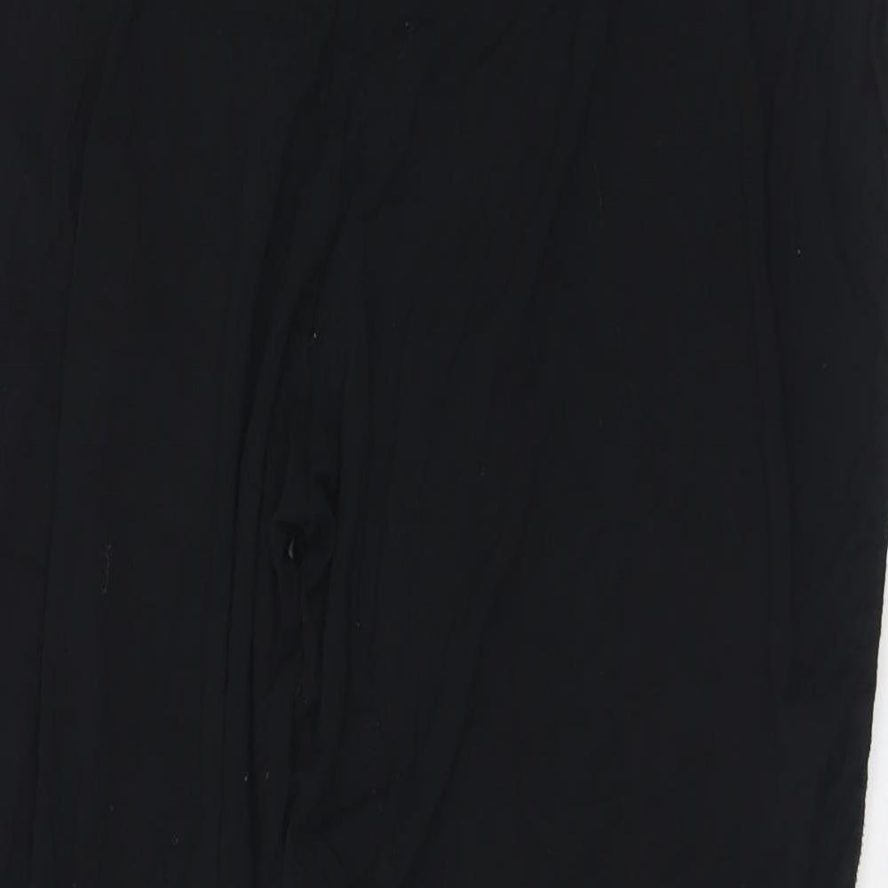 Capsule Womens Black Viscose Jogger Trousers Size 26 L28 in Regular