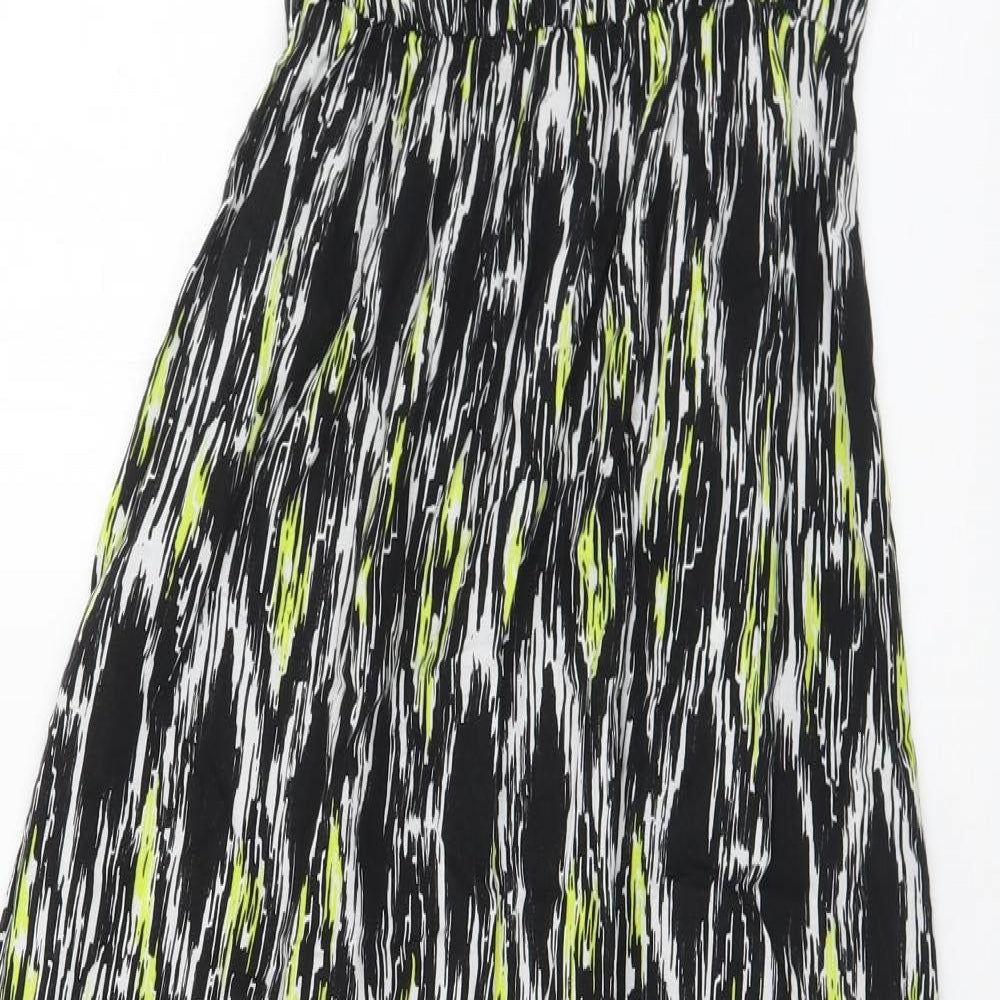 Atmosphere Womens Multicoloured Geometric Viscose A-Line Size 8 Off the Shoulder