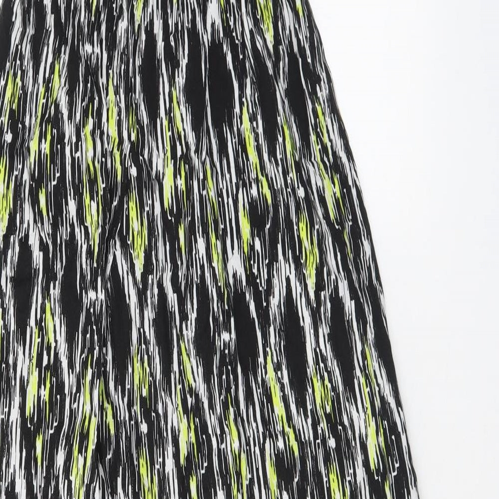 Atmosphere Womens Multicoloured Geometric Viscose A-Line Size 8 Off the Shoulder