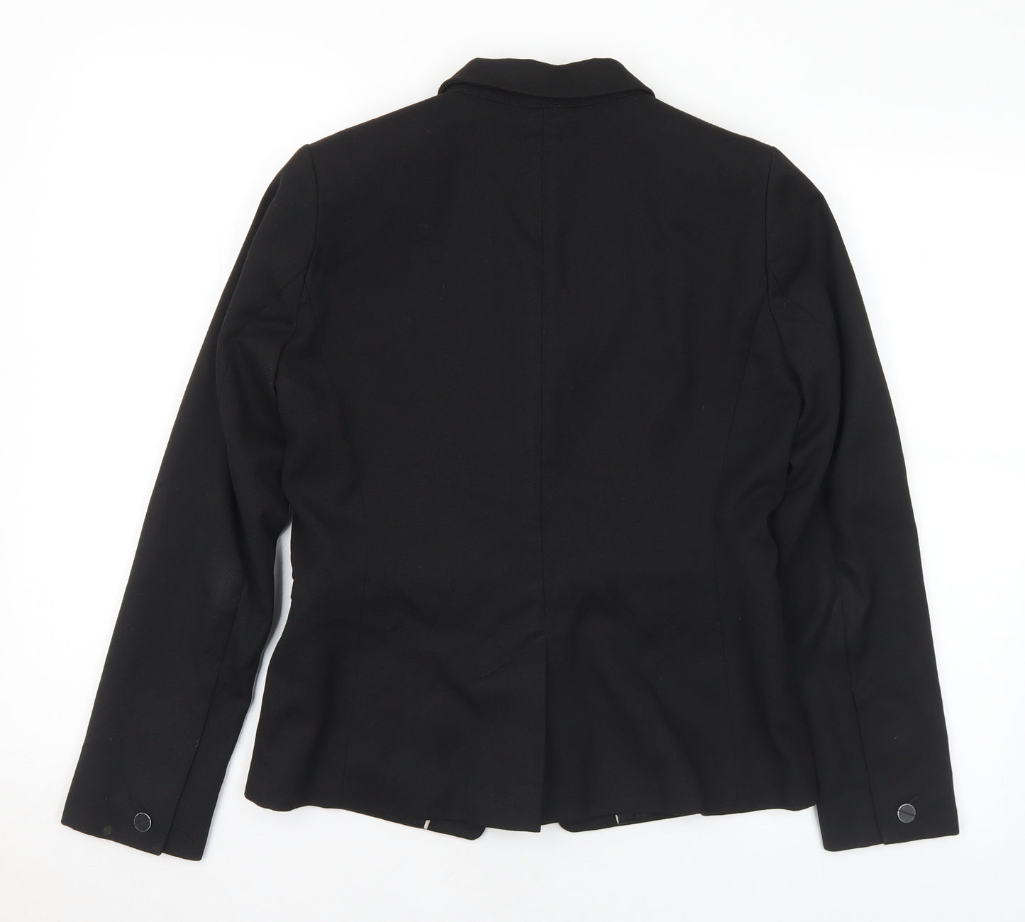 NEXT Womens Black Polyester Jacket Suit Jacket Size 10