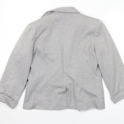 Miss Selfridge Womens Grey Polyester Jacket Suit Size 10