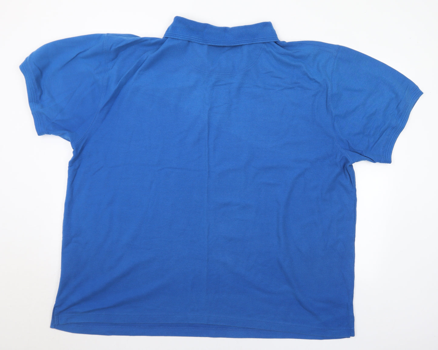 K Sports Mens Blue Cotton Polo Size 4XL Collared