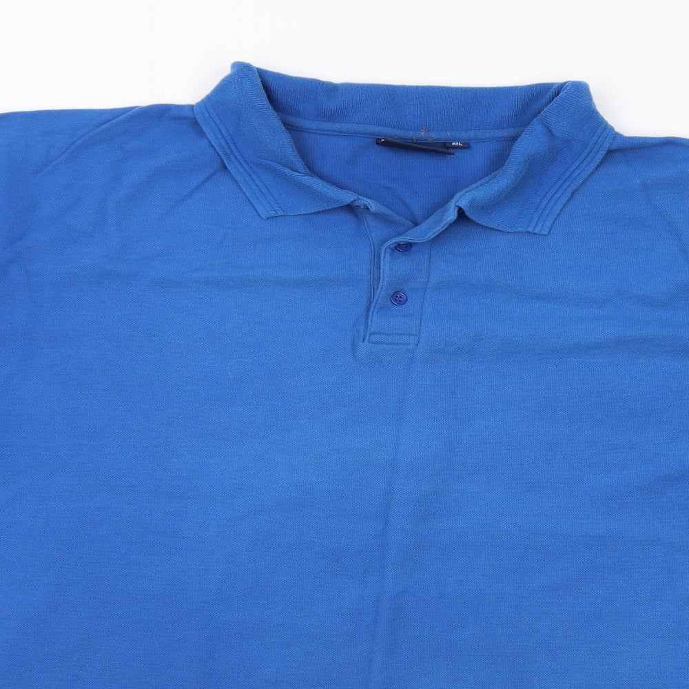 K Sports Mens Blue Cotton Polo Size 4XL Collared