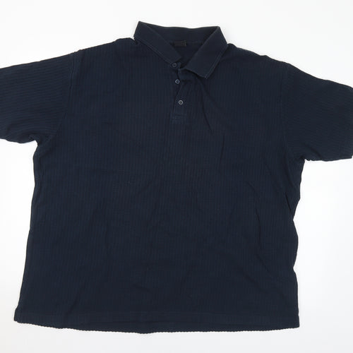 Cotton Traders Mens Blue Cotton Polo Size 4XL Collared