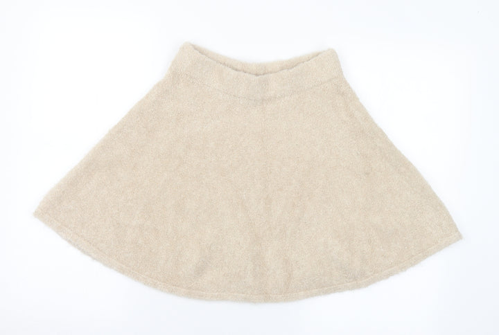 Primark Womens Beige Acrylic A-Line Skirt Size 6
