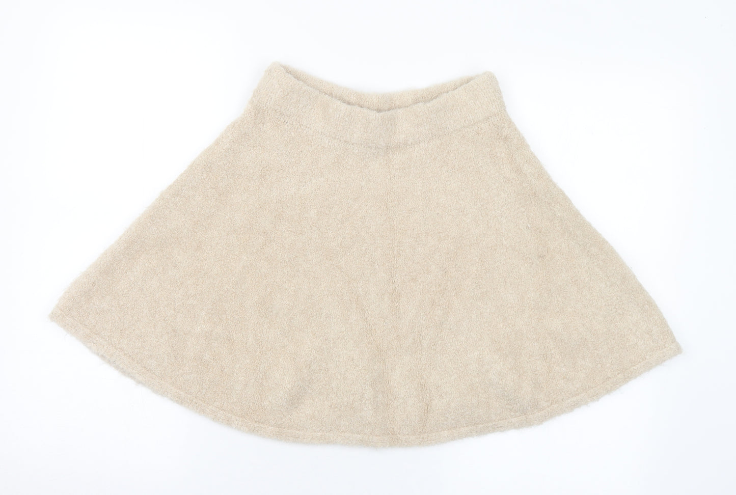 Primark Womens Beige Acrylic A-Line Skirt Size 6