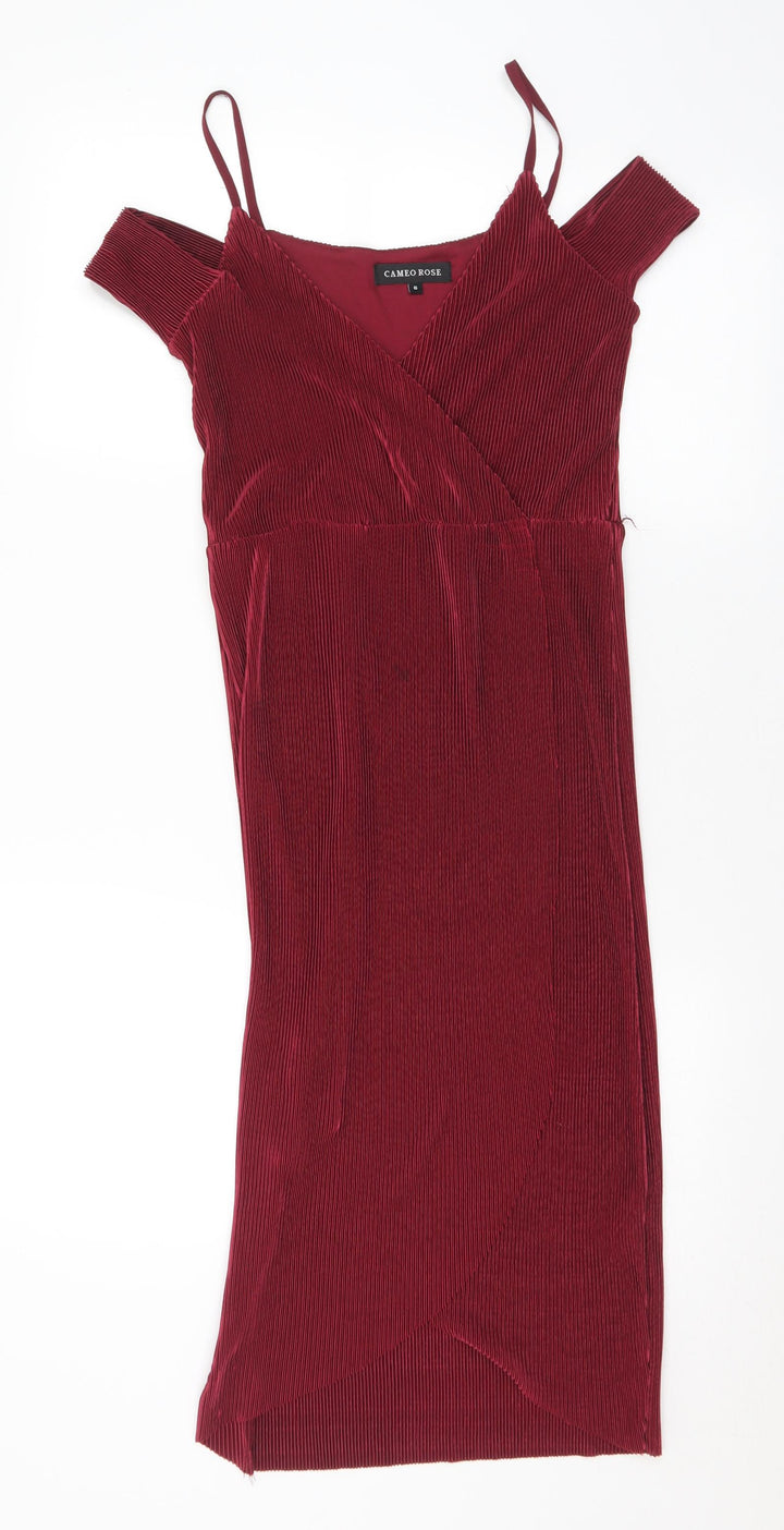 Cameo Rose Womens Purple Polyester Slip Dress Size 6 V-Neck