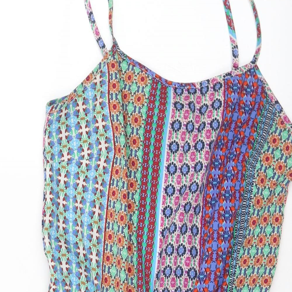 Atmosphere Womens Multicoloured Geometric Polyester Playsuit One-Piece Size 10