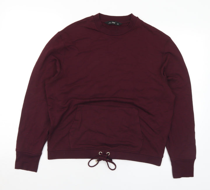 F&F Womens Purple Viscose Pullover Sweatshirt Size 8