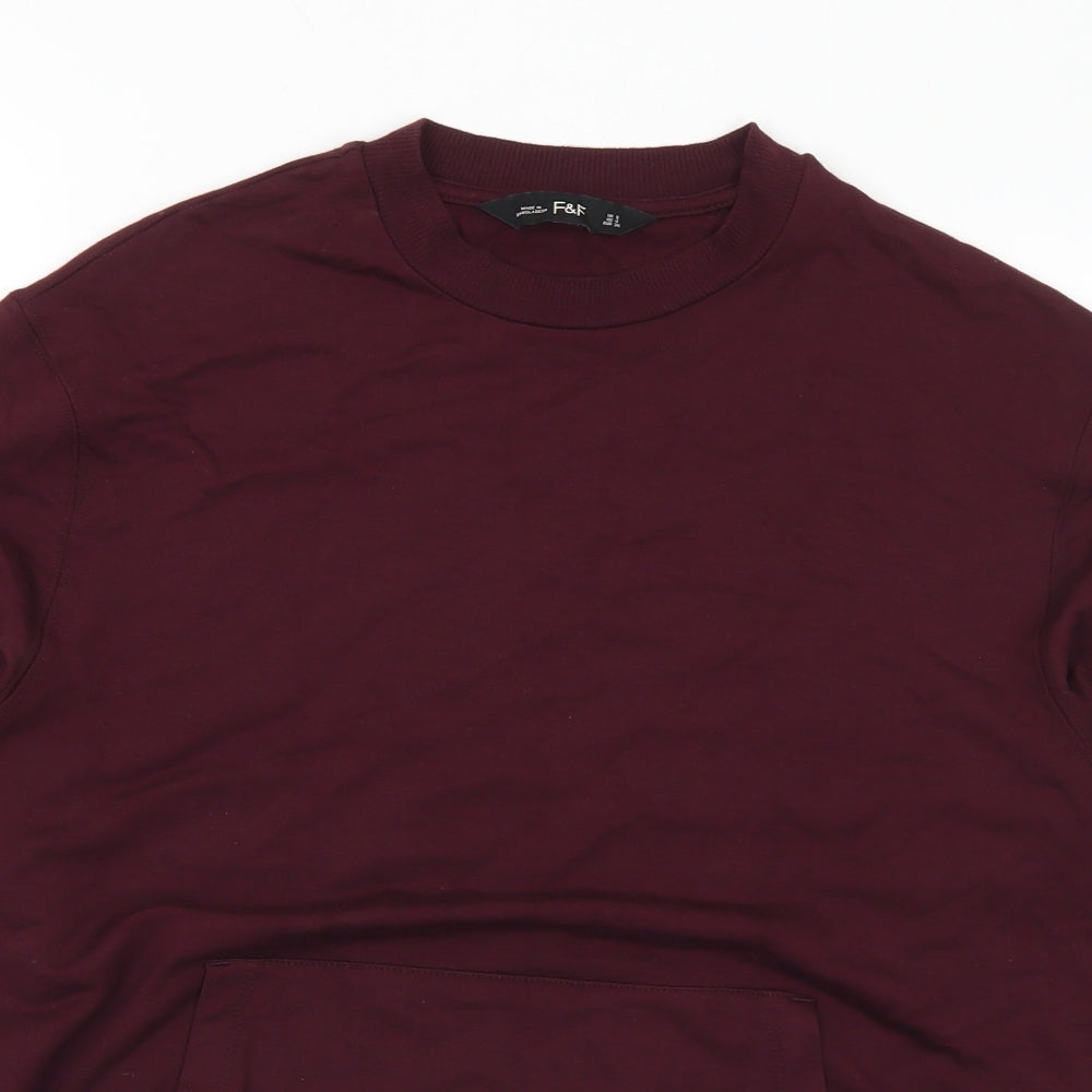 F&F Womens Purple Viscose Pullover Sweatshirt Size 8