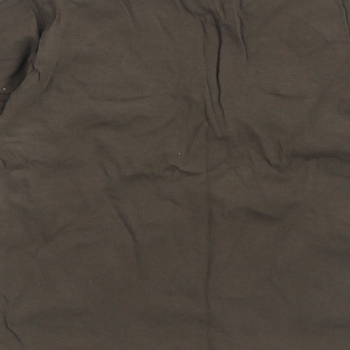 George Boys Brown 100% Cotton Basic T-Shirt Size 3-4 Years Round Neck Pullover