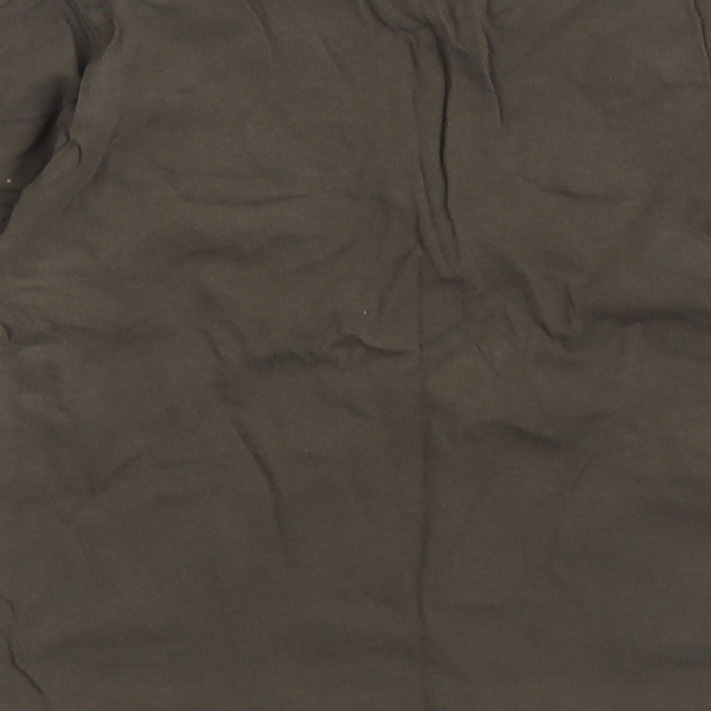 George Boys Brown 100% Cotton Basic T-Shirt Size 3-4 Years Round Neck Pullover