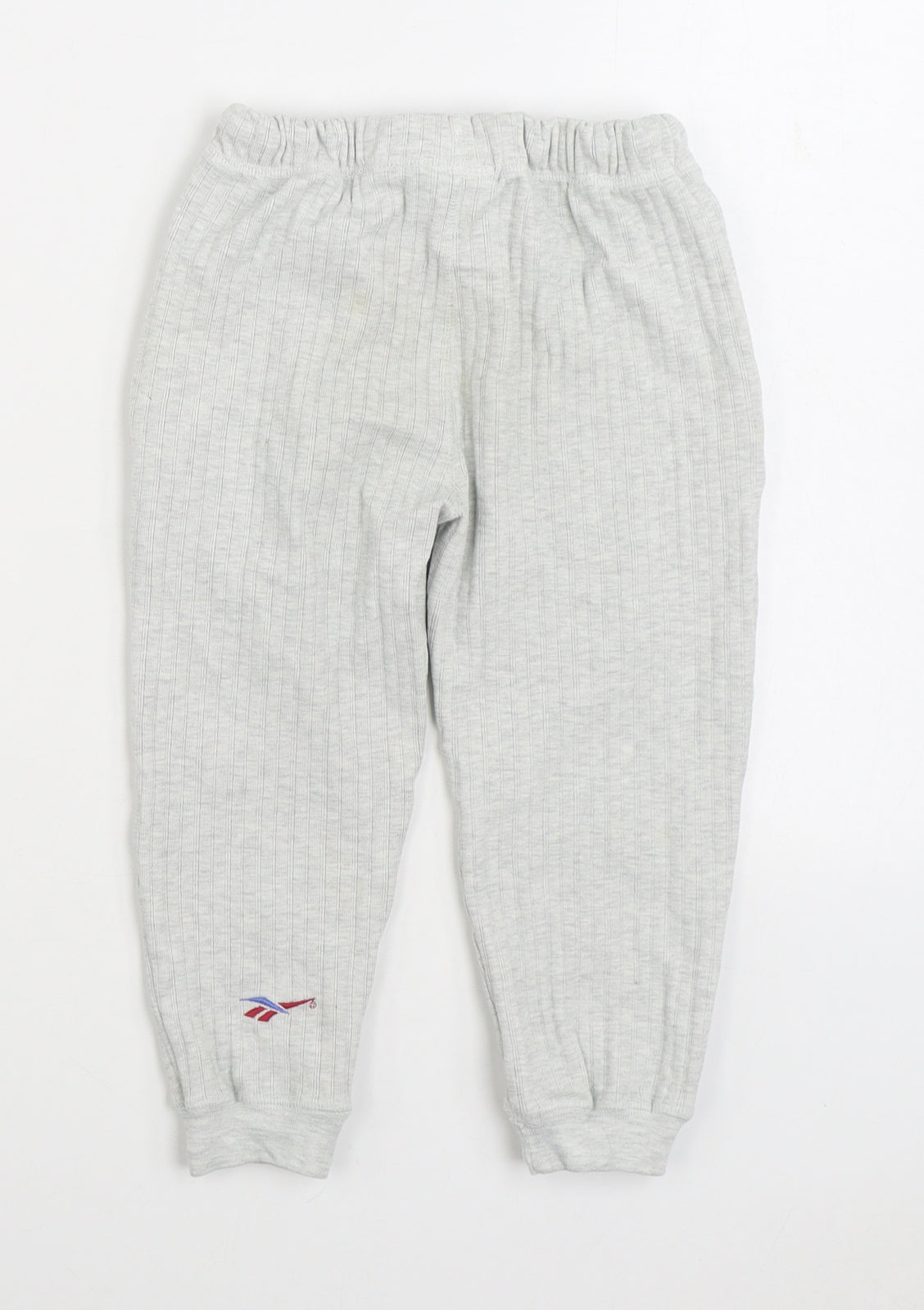 Reebok Boys Grey Polyester Jogger Trousers Size 2 Years Regular Tie