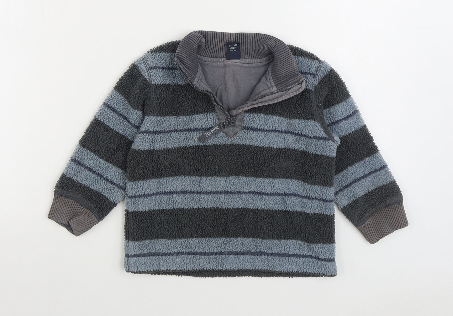 NEXT Boys Blue Striped Jacket Size 2-3 Years Zip