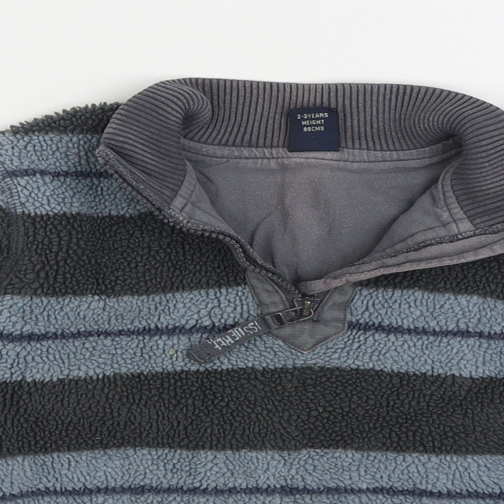 NEXT Boys Blue Striped Jacket Size 2-3 Years Zip