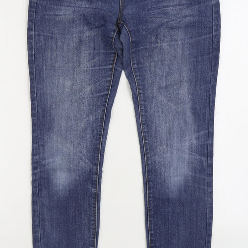 Denim & Co Womens Blue Cotton Skinny Jeans Size 10 L30 in Regular Zip