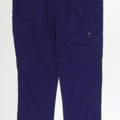 Since 1946 Mens Blue Polyester Cargo Trousers Size L L30 in Regular Zip