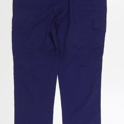 Since 1946 Mens Blue Polyester Cargo Trousers Size L L30 in Regular Zip